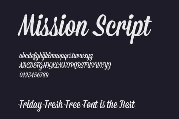 Font Mission Script