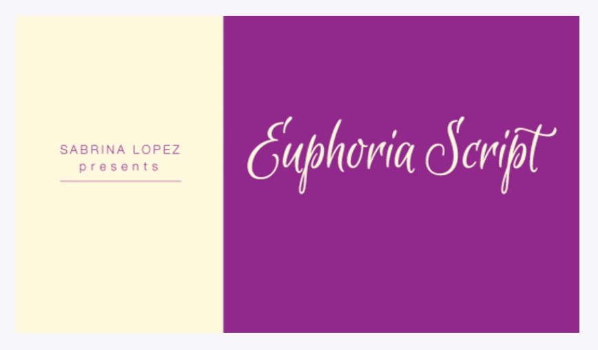 Download Euphoria Script font (typeface)