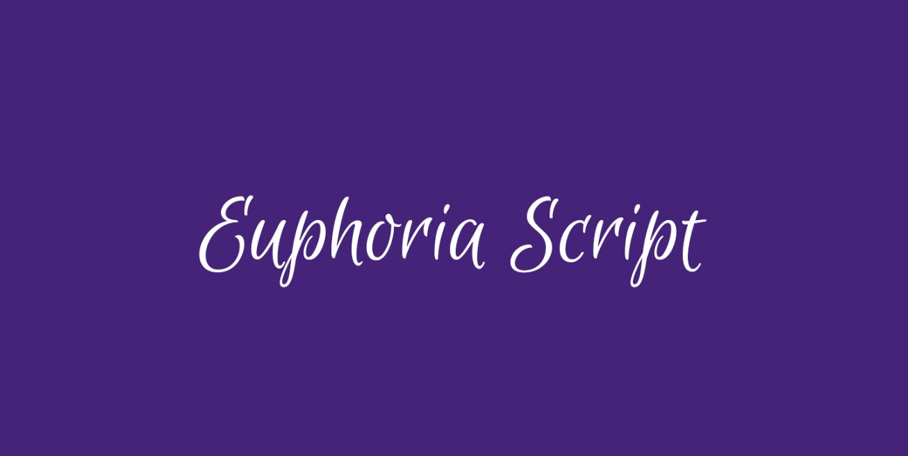 Download Euphoria Script font (typeface)