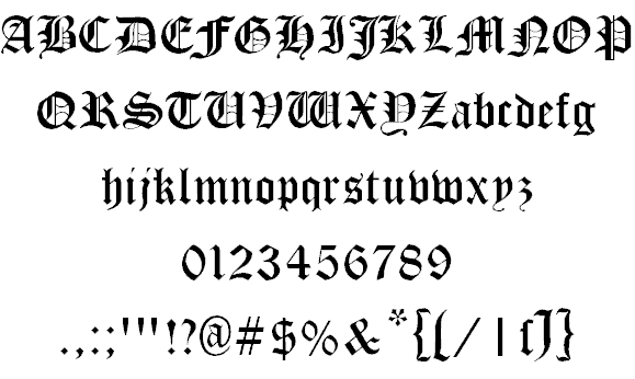 Cloister Black font free download • AllBestFonts.com