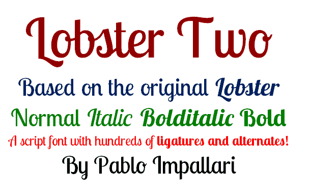 Download Lobster Two font (typeface)