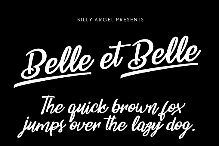 Download Belle et Belle font (typeface)