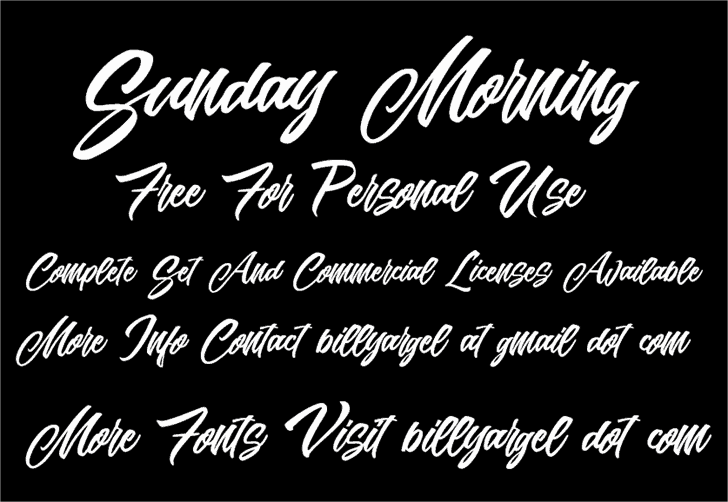 Download Sunday Morning font (typeface)