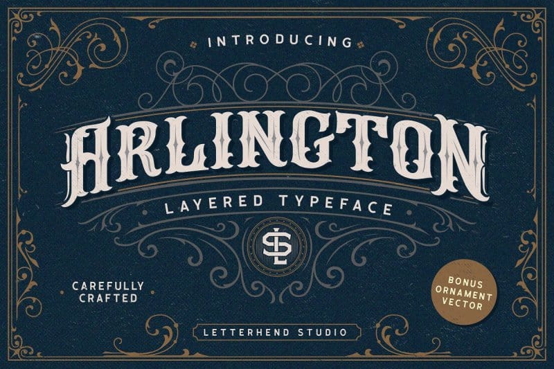 Download Arlington Layered & Ornaments font (typeface)