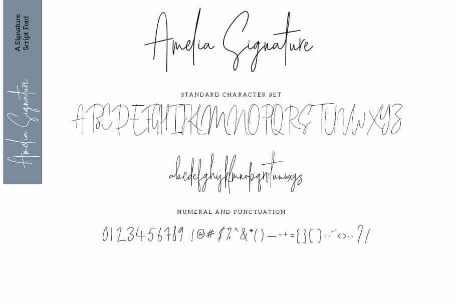 Download Amelia Signature font (typeface)