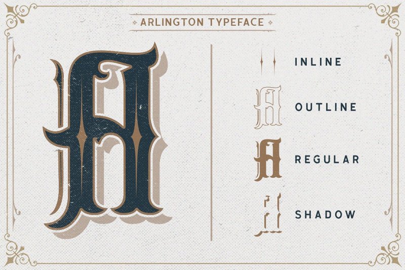 Download Arlington Layered & Ornaments font (typeface)
