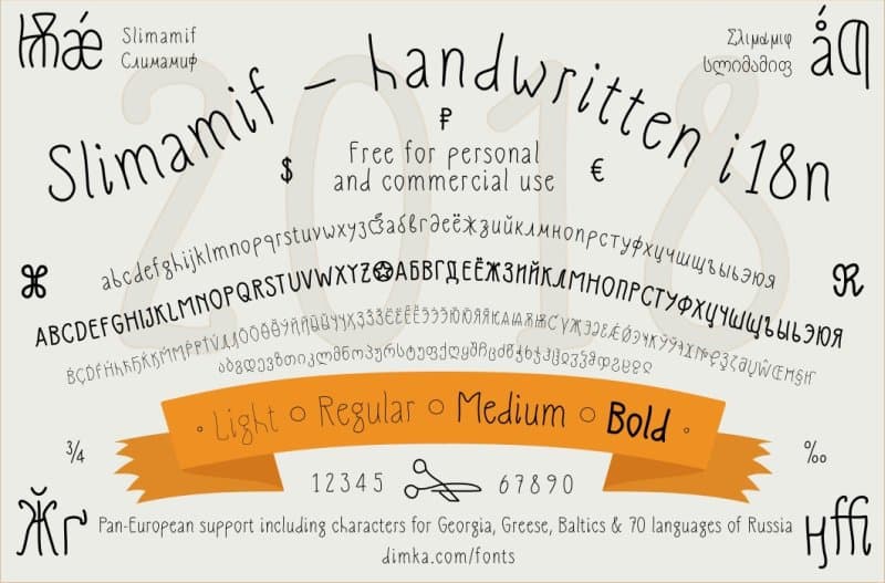 Download Slimamif font (typeface)
