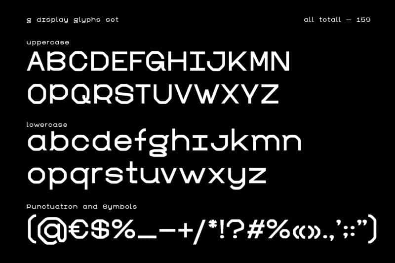 Download G Display font (typeface)