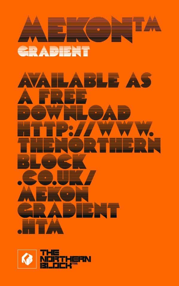 Download Mekon Gradient font (typeface)
