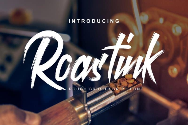 Roastink Script Rough Brush font free download • AllBestFonts.com