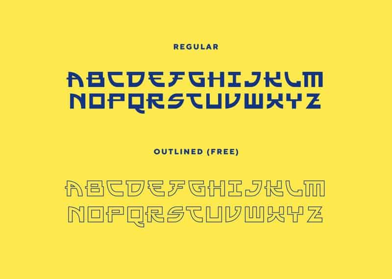 Download Okami Outline font (typeface)
