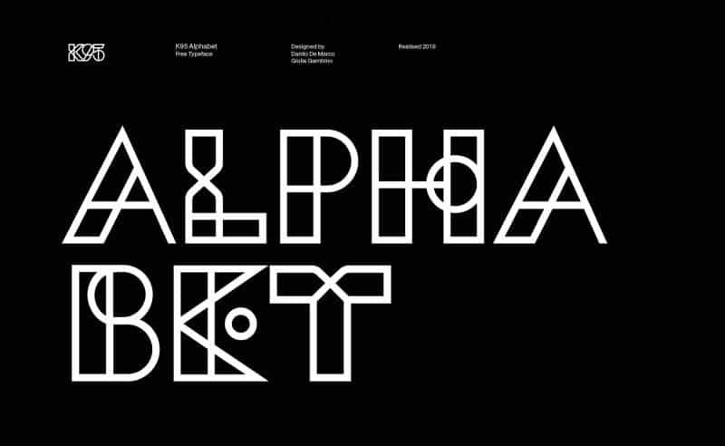 Download K95 Alphabet font (typeface)