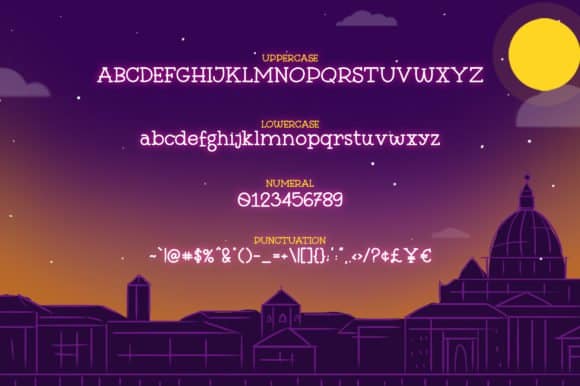 Download Night in Rome font (typeface)