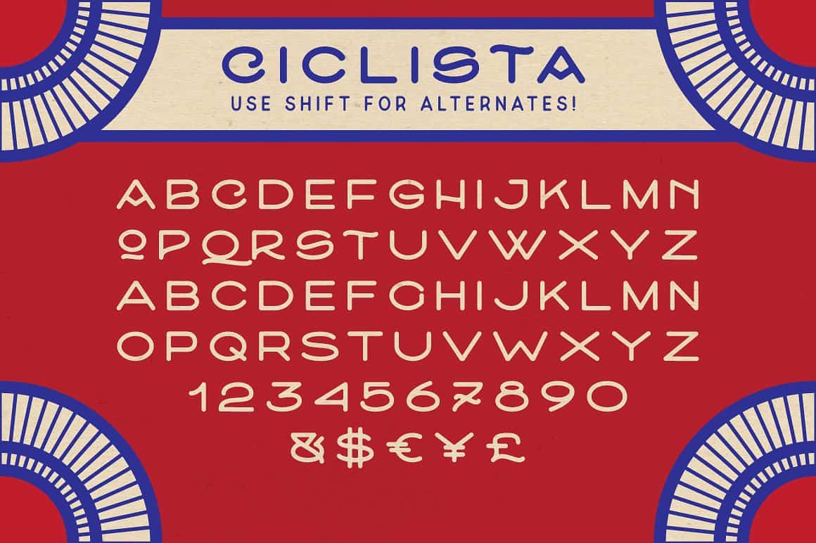 Download Ciclista font (typeface)