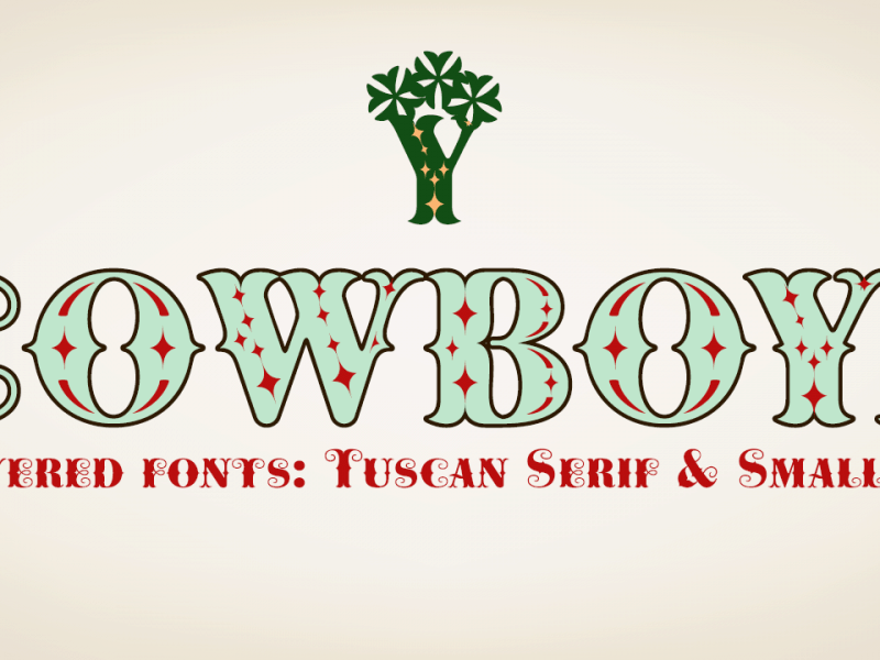 Download Cowboya Tuscan font (typeface)