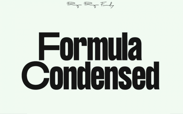Download Formula Consensed font (typeface)