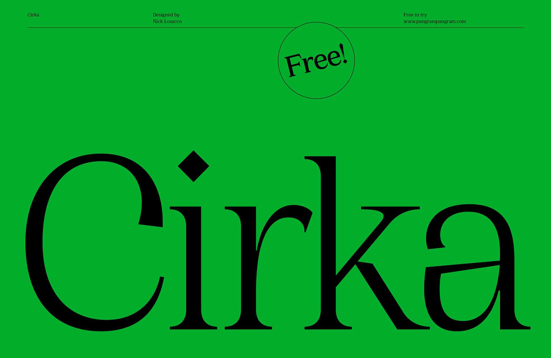 Download Cirka font (typeface)