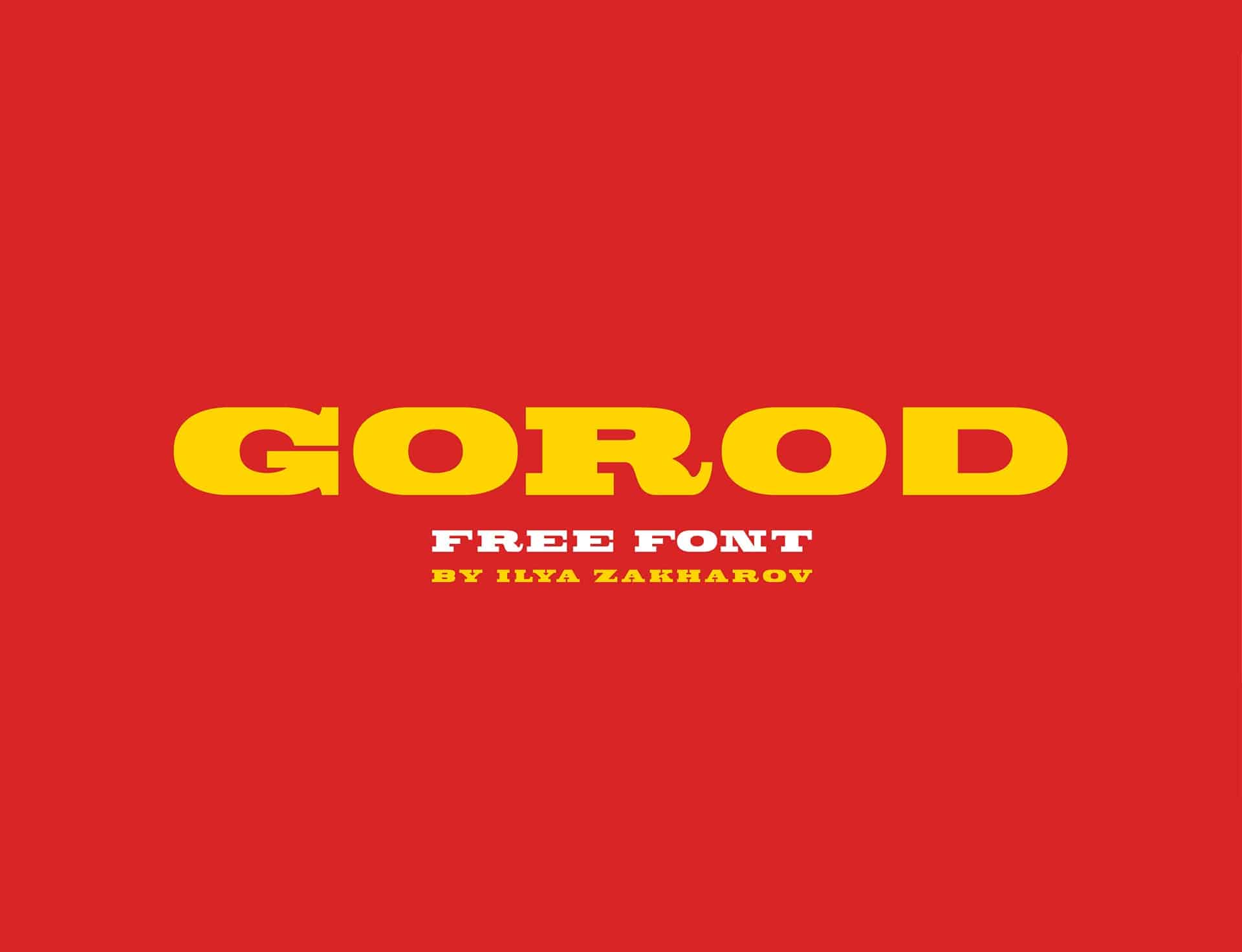 Download Gorod font (typeface)