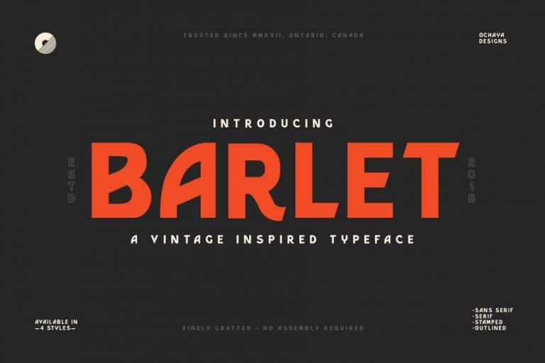 Download Barlet font (typeface)
