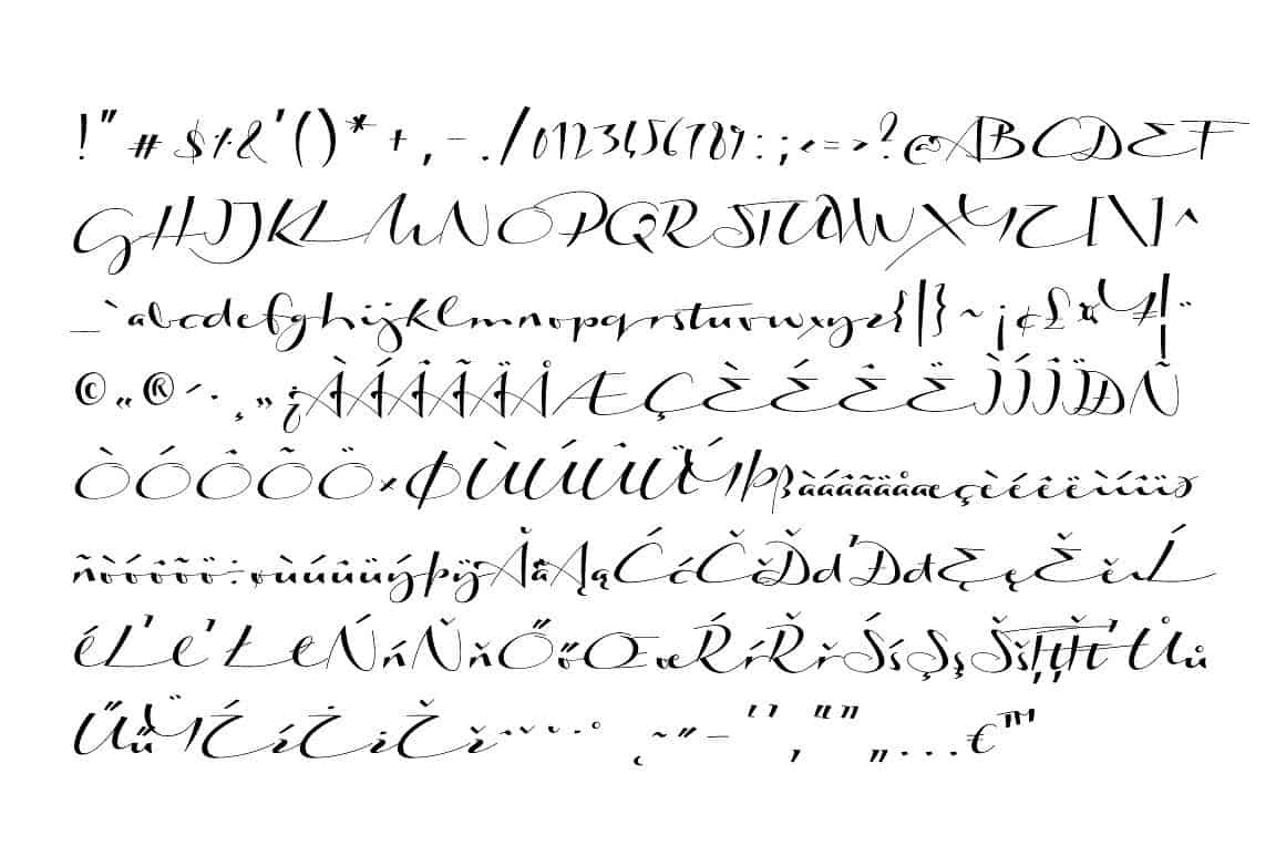 Download Biloxi calligraphy font (typeface)