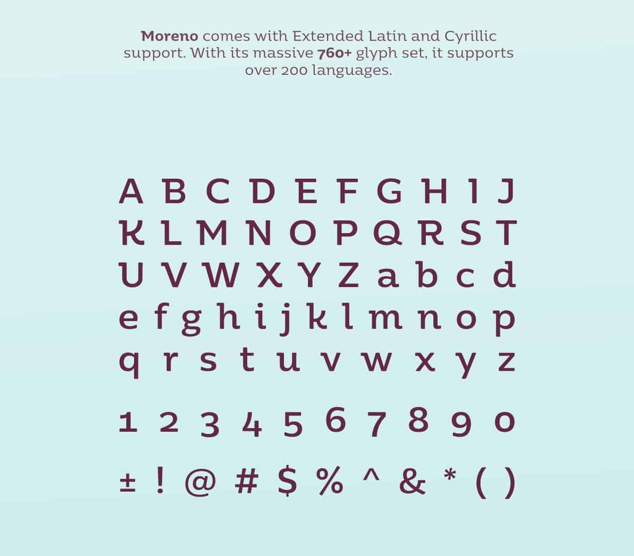 Download Moreno font (typeface)