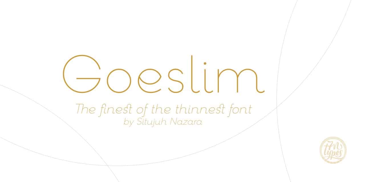 Download goeslim font (typeface)