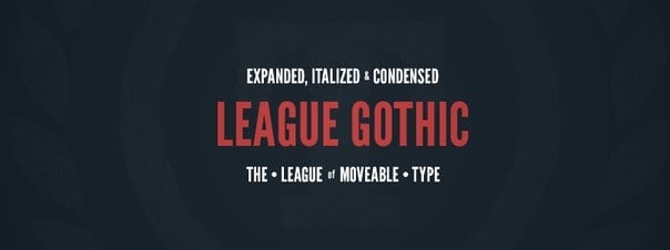 Download League Gothic font (typeface)