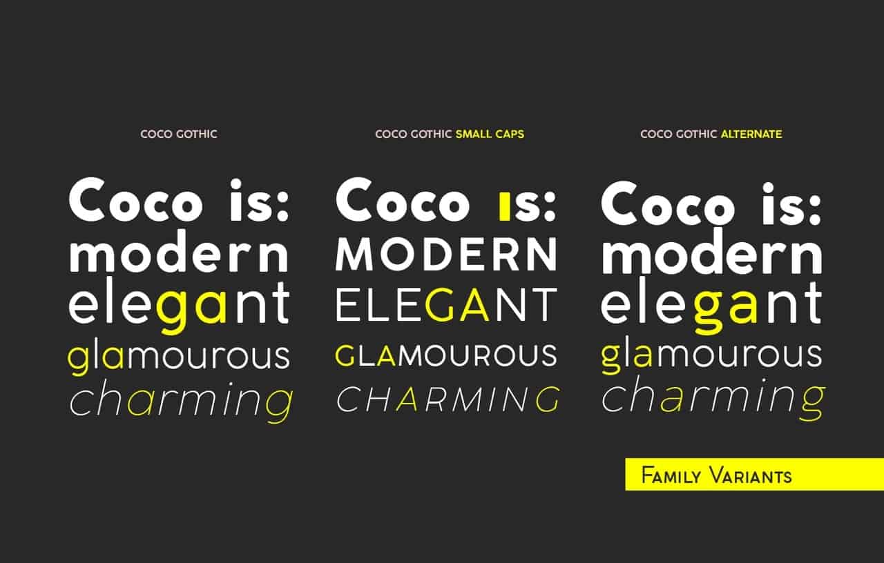 Download Coco Gothic font (typeface)