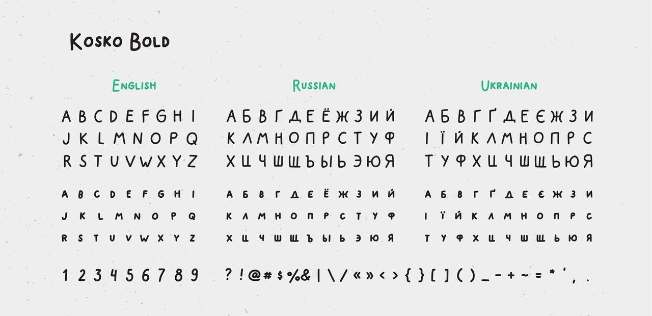 Download kosko font (typeface)