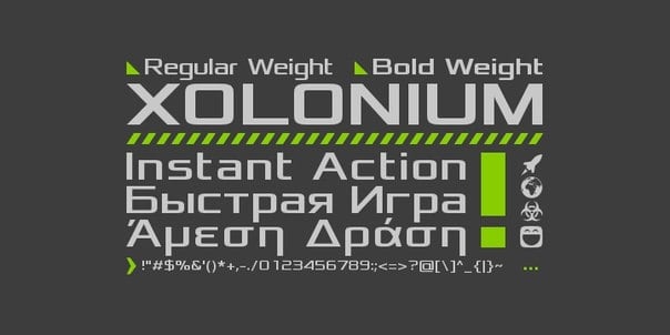 Download Xolonium font (typeface)