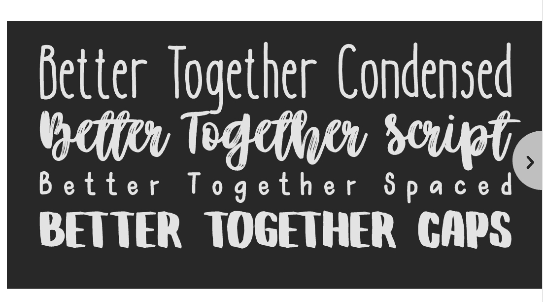 Download Better Together font (typeface)