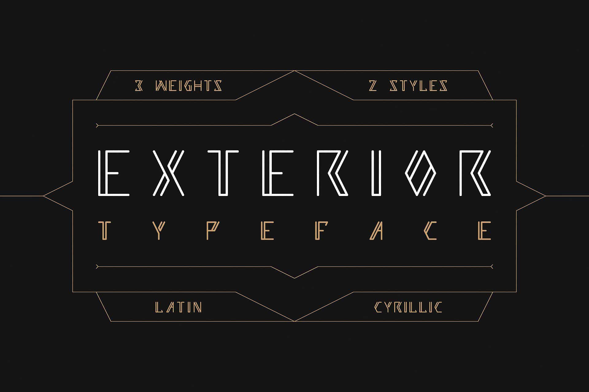 Download EXTERIOR font (typeface)