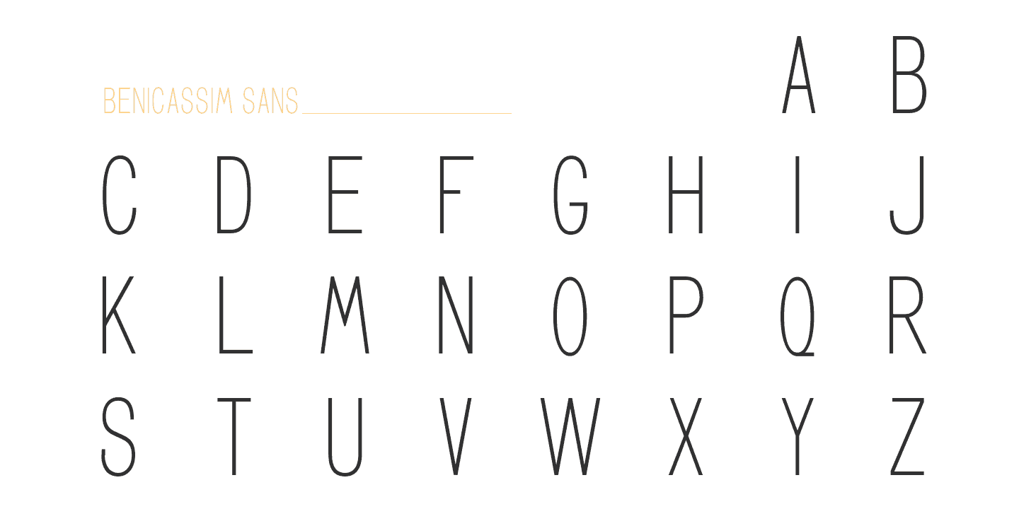 Download GL Benicassim font (typeface)