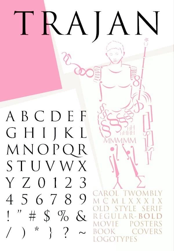 Trajan [1989 - Carol Twombly] font free download • AllBestFonts.com