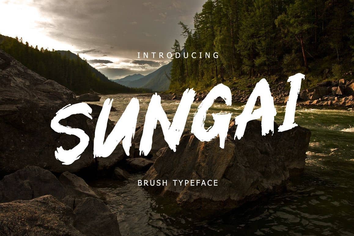 Download Sungai Brush font (typeface)
