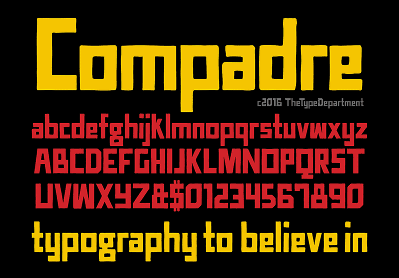 Download TTD Compadre font (typeface)