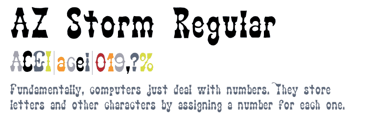 Download AZ Storm font (typeface)