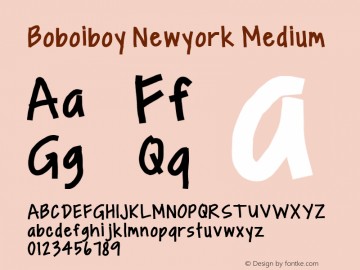 Download Boboiboy NewYork font (typeface)