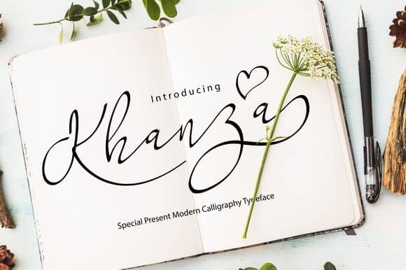 Download Khanza Script font (typeface)