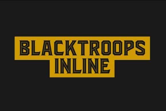 Download Blacktroops Inline font (typeface)