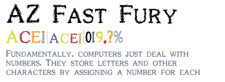 Download AZ Fast Fury font (typeface)