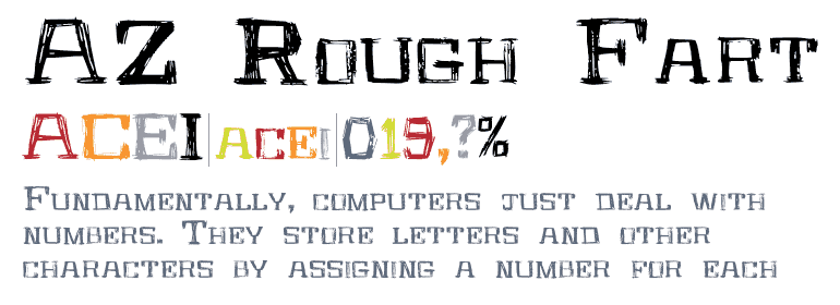 Download AZ Rough Fart font (typeface)