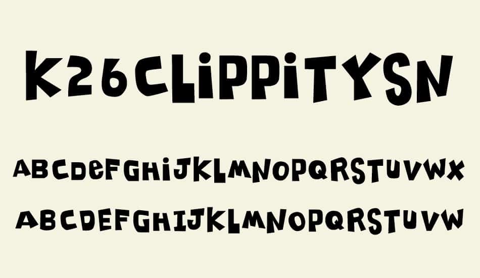 Download K26 Clippity Snippity font (typeface)