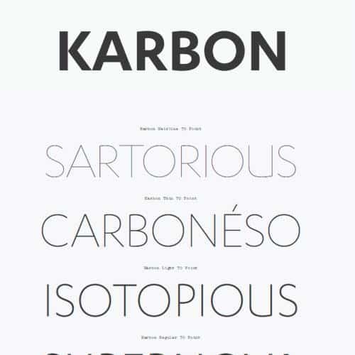 Download Karbon font (typeface)