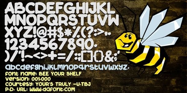 Download Bee Your Shelf font (typeface)