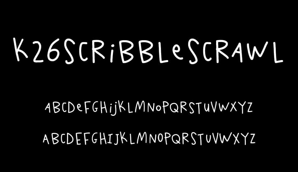 Download K26 Scribble Scrawl font (typeface)