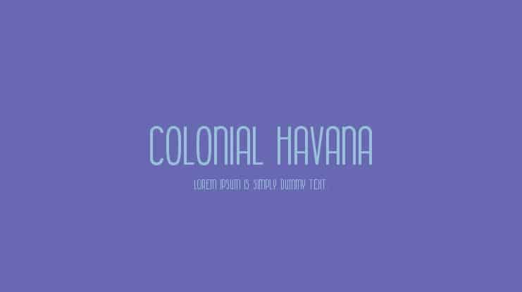 Download Colonial Havana font (typeface)