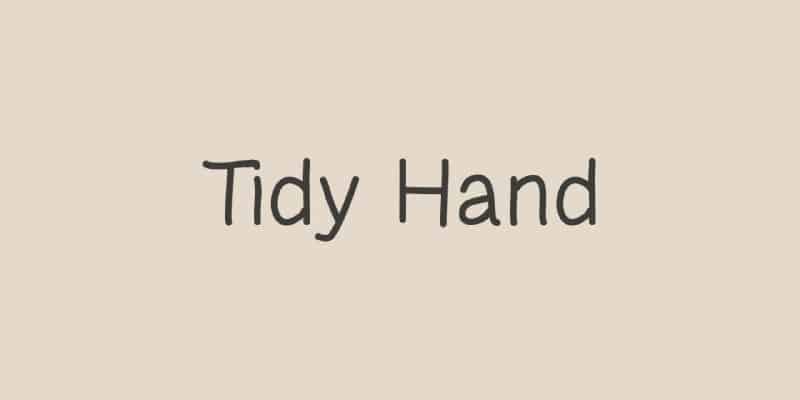 Download Tidy Hand font (typeface)