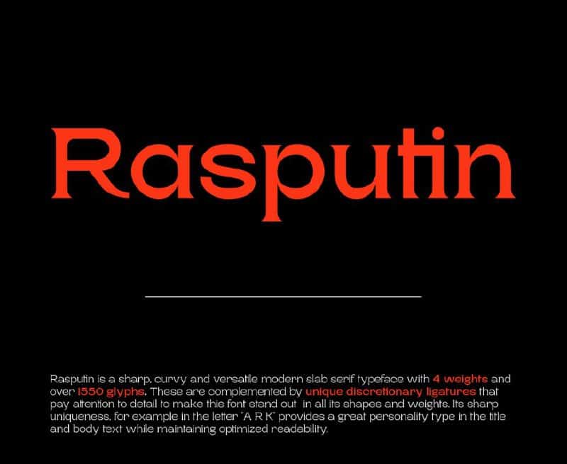 Download Rasputin font (typeface)