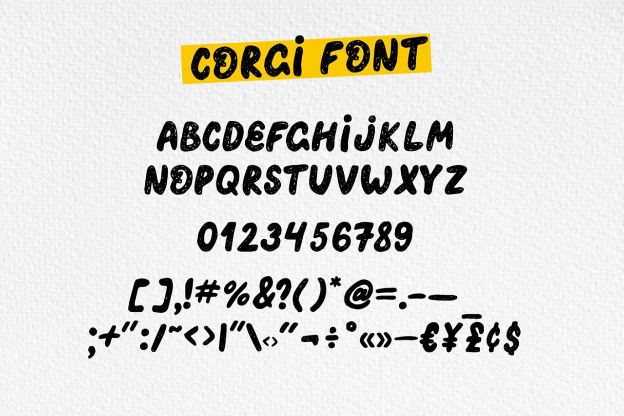 Download Corgi font (typeface)